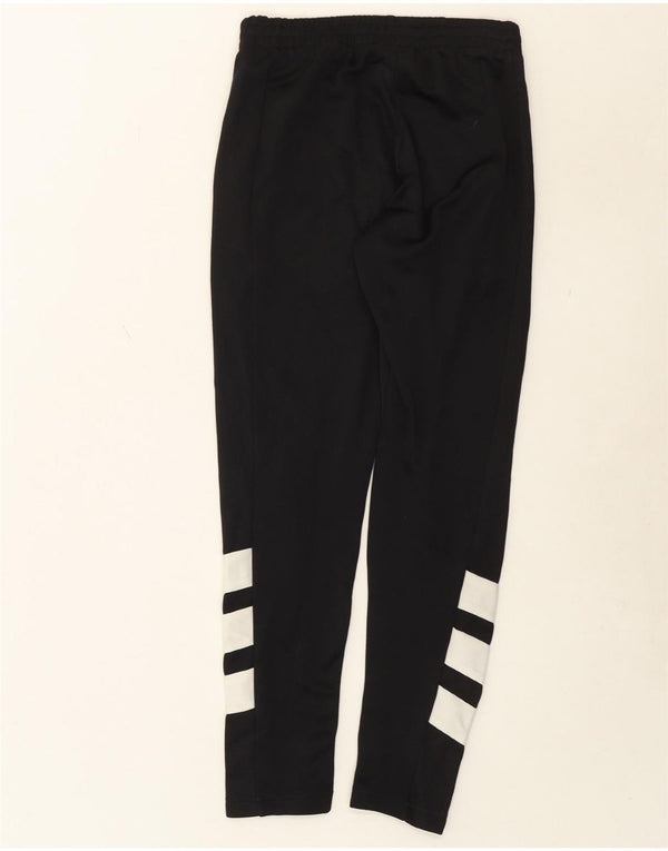 Calça de treino feminina ADIDAS UK 8 pequena preta colorblock poliéster