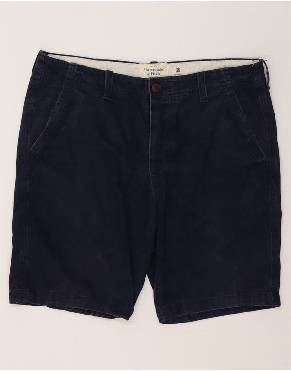 Shorts Chino masculino Abercrombie & Fitch W36 grande algodão azul marinho