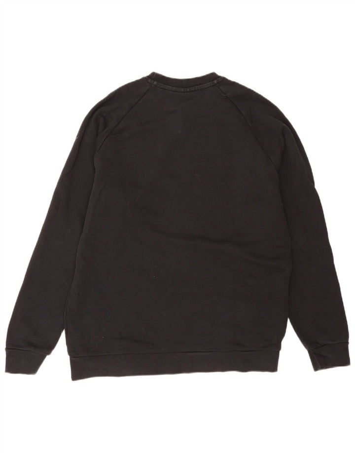 Adidas Mens Graphic Moletom Jumper Médio Algodão Preto