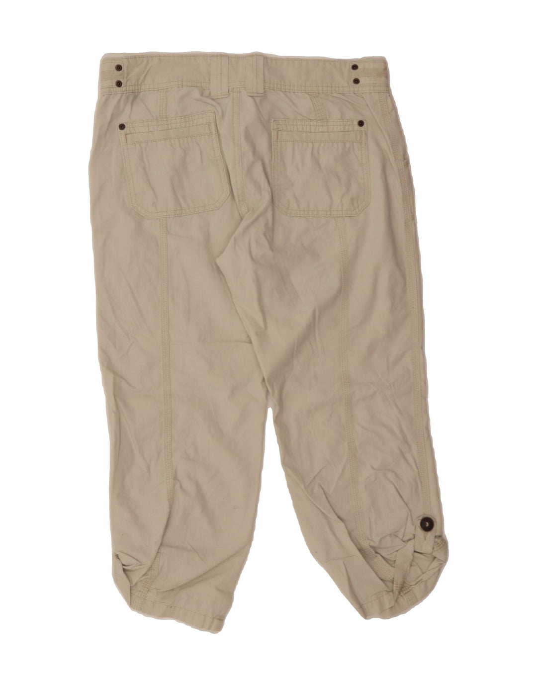 EDDIE BAUER Womens Straight Capri Trousers Small W34 L22 Beige Cotton Vintage Eddie Bauer and Second-Hand Eddie Bauer from Messina Hembry 