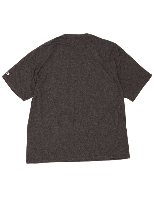 Camiseta masculina Champion Marian University com estampa gráfica 2XL algodão manchado cinza
