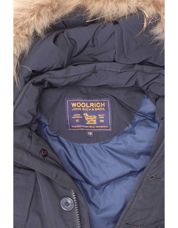 Jaqueta acolchoada com capuz Woolrich Baby Boys 12-18 meses poliéster azul marinho