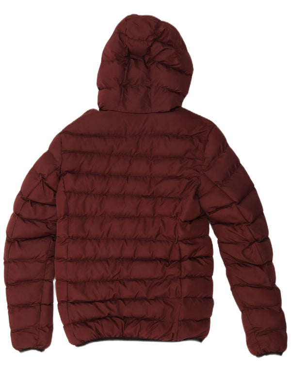Jaqueta acolchoada com capuz masculina French Connection Reino Unido 34 XS Borgonha Poliéster
