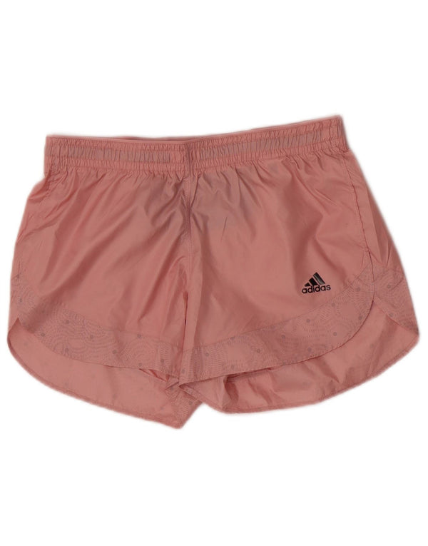Adidas Womens Running Sport Shorts UK 8 Small Pink Polyester