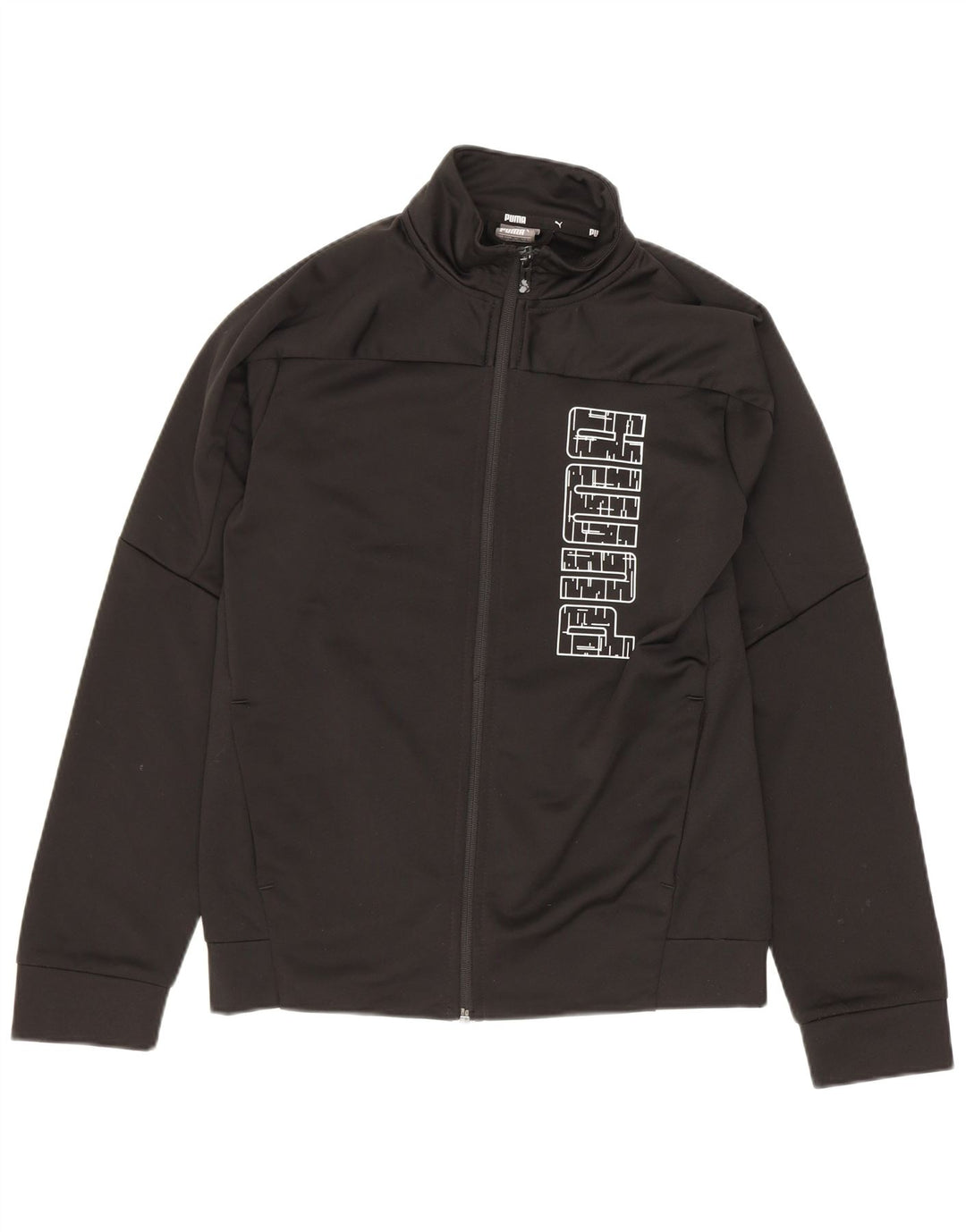 Jaqueta Puma Boys Graphic Tracksuit Top 11-12 Anos Poliéster Preto