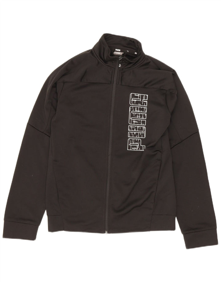 Jaqueta Puma Boys Graphic Tracksuit Top 11-12 Anos Poliéster Preto