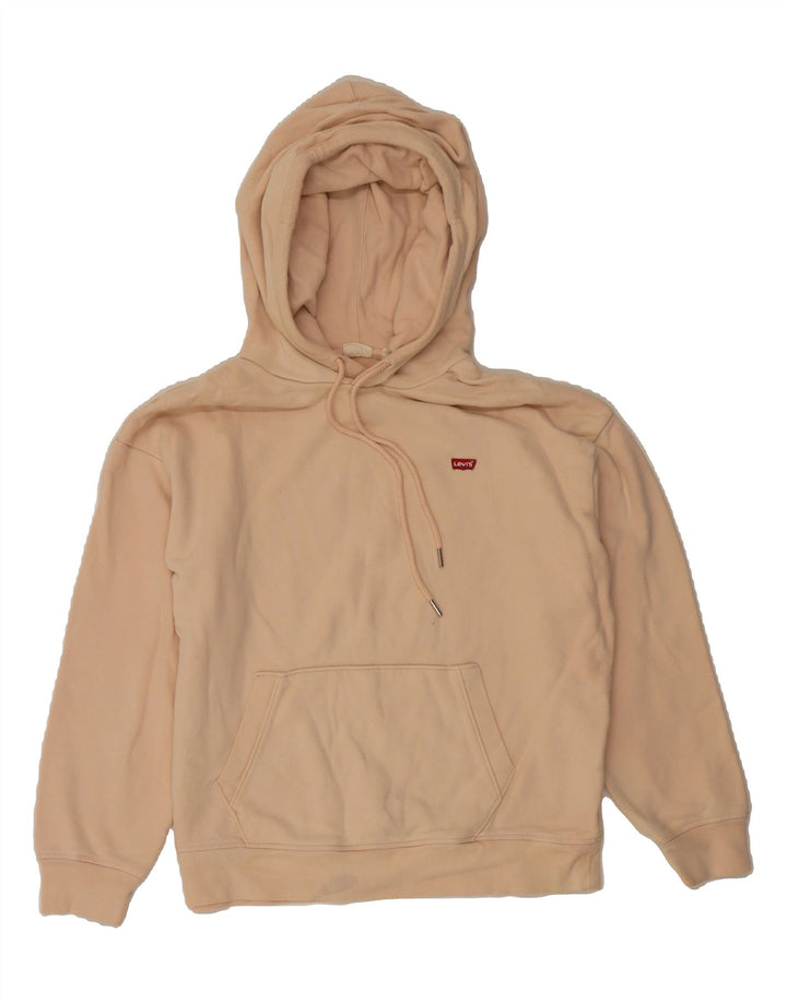 LEVI'S Womens Oversized Hoodie Jumper UK 14 Medium Pink Cotton Vintage Levi's and Second-Hand Levi's from Messina Hembry 