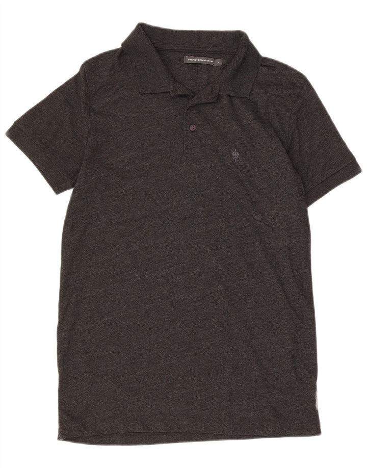 Camisa polo masculina French Connection algodão cinza pequeno