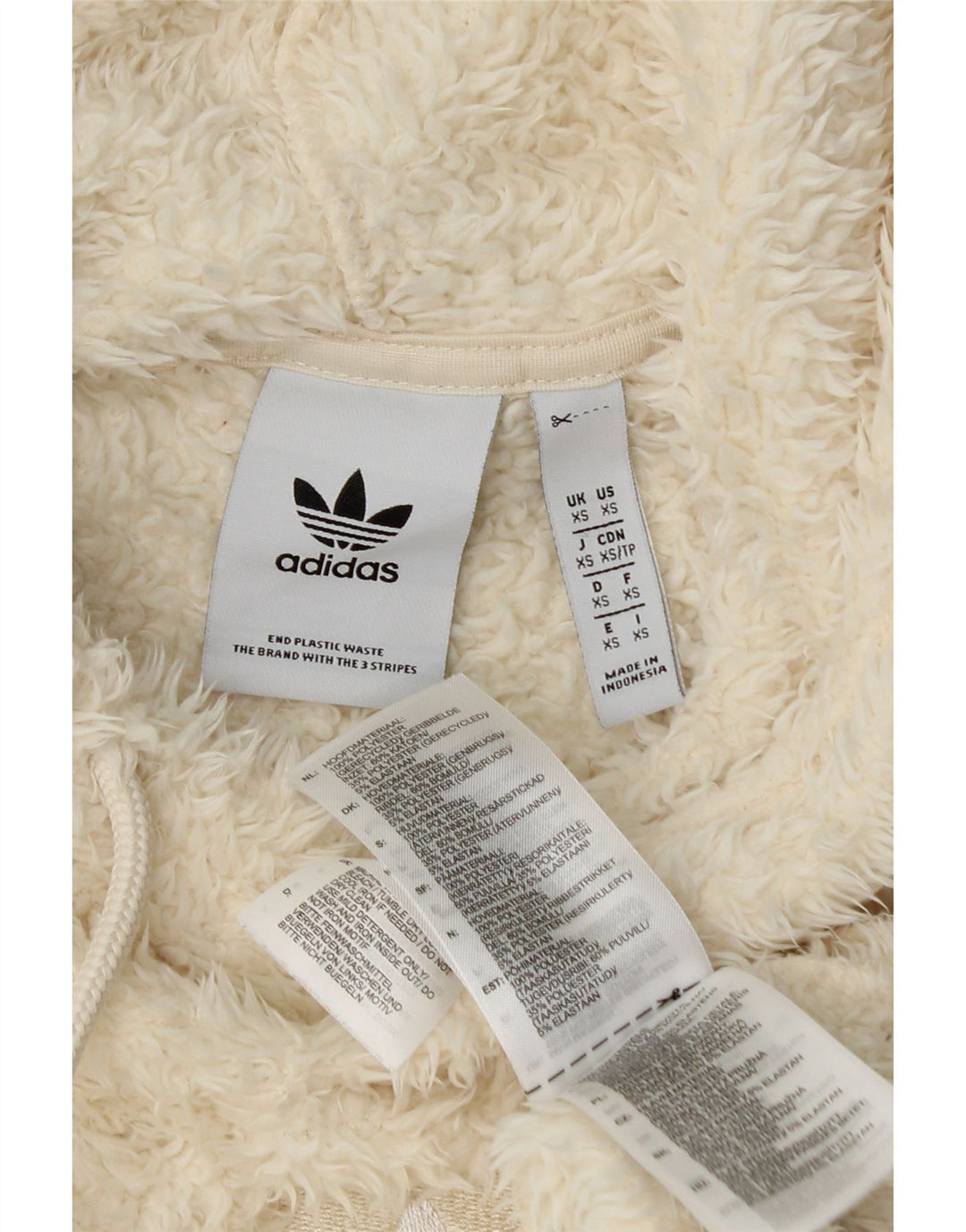 Adidas Mens Hooded Fleece Jumper XS Bege Poliéster