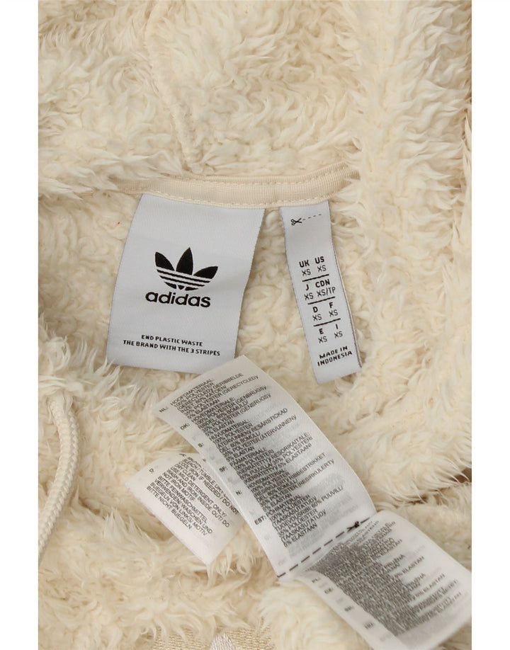 Adidas Mens Hooded Fleece Jumper XS Bege Poliéster
