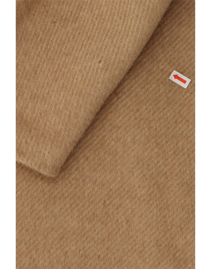 Casaco feminino vintage com peito duplo IT 42 lã de alpaca bege médio
