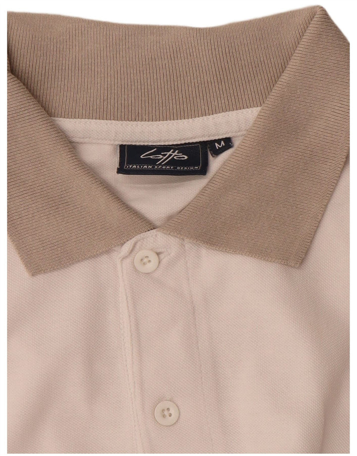 Camisa polo masculina Lotto médio branco colorblock