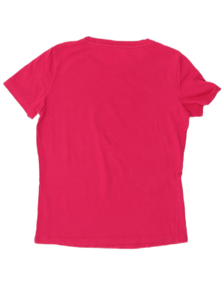 Camiseta feminina gráfica GUESS UK 10 pequena rosa