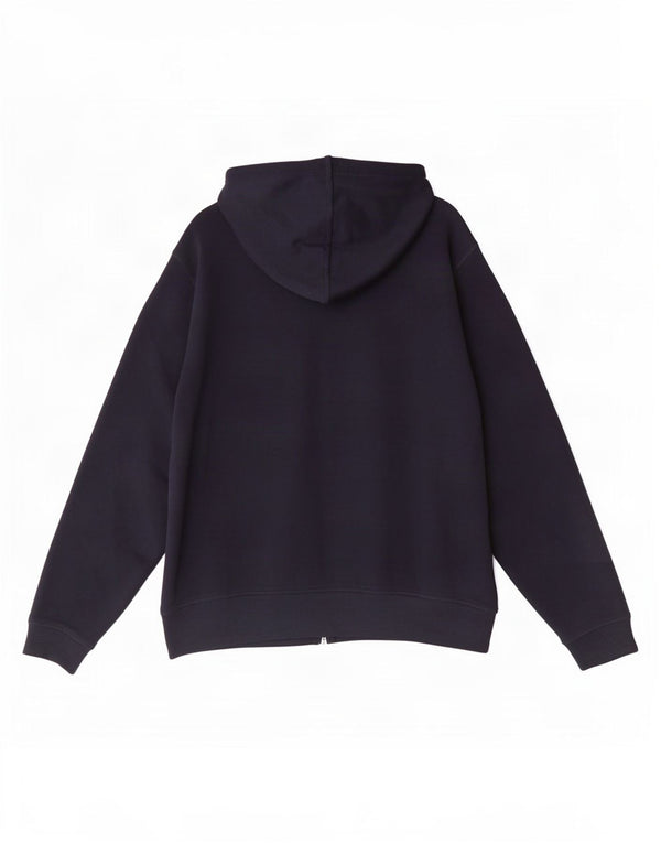 Suéter feminino Marks & Spencer com capuz e zíper UK 18 XL algodão azul marinho
