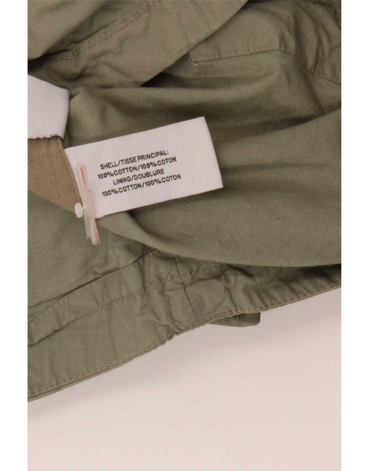 Jaqueta Parka Feminina Superdry com Capuz UK 12 Algodão Cáqui Médio
