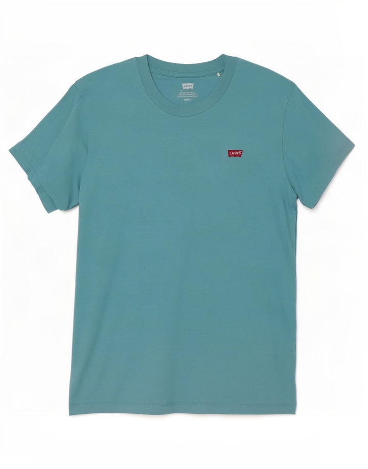 Camiseta feminina Levi's Top UK 10 pequeno algodão azul