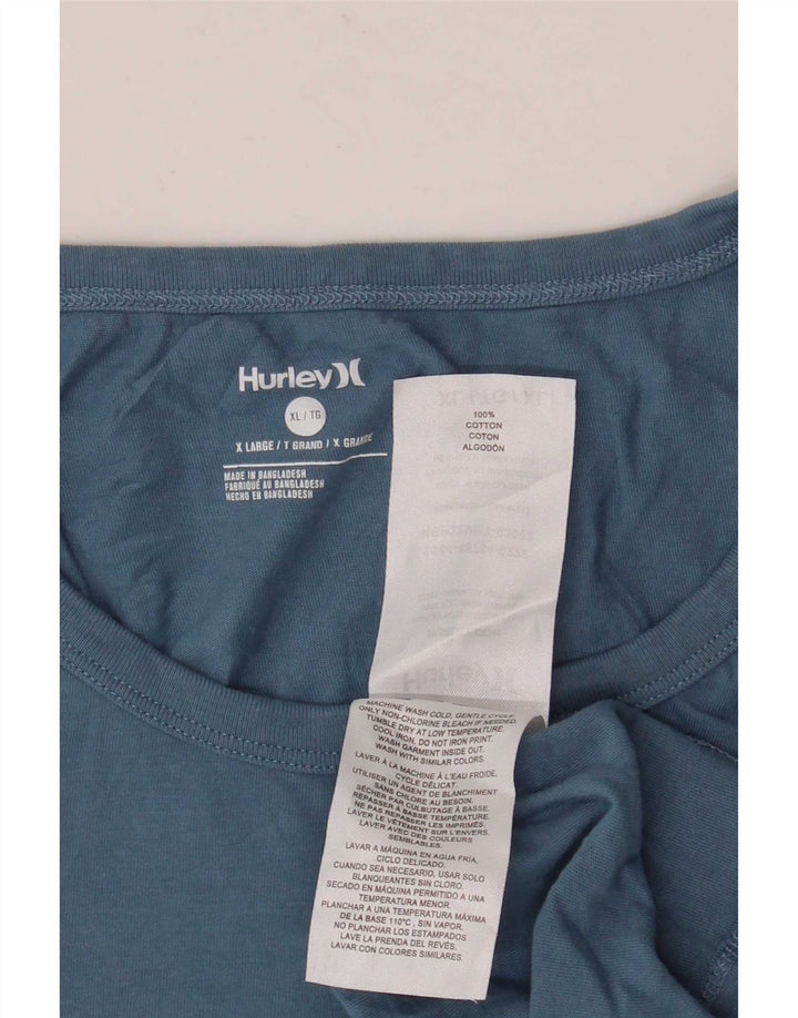 Colete gráfico masculino Hurley Top XL algodão azul