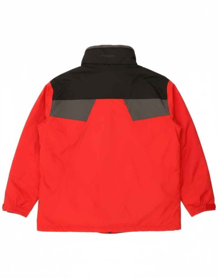 Jaqueta corta-vento masculina Columbia Interchange UK 42 XL vermelho colorblock