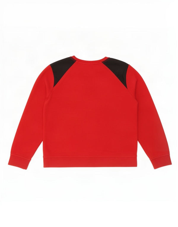 Moletom gráfico Nike Boys Jumper 13-14 anos XL vermelho colorblock algodão