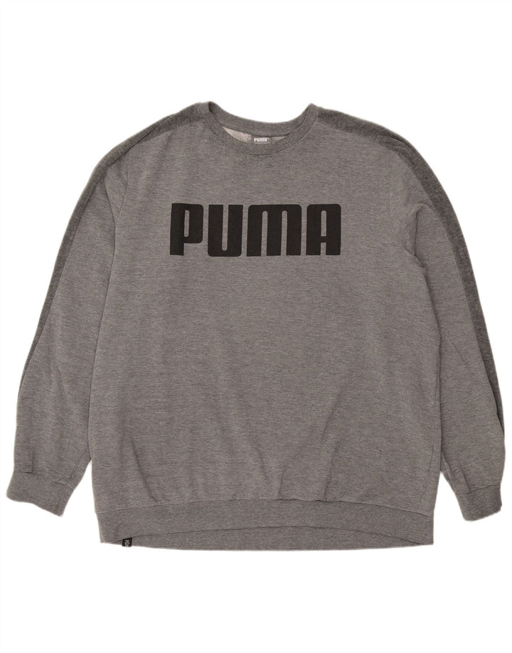 PUMA moletom gráfico masculino jumper 2XL algodão cinza