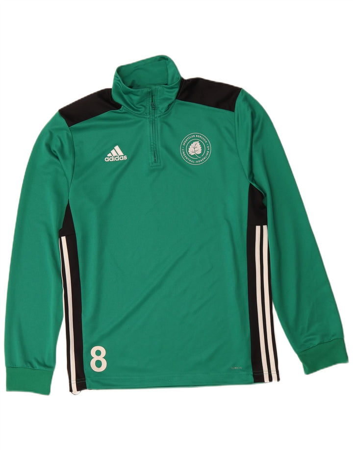 ADIDAS Mens Borussia Pullover Treino Top Médio Verde Colourblock