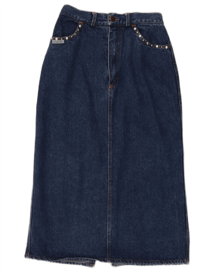 Saia jeans feminina Sam's W26 pequena azul
