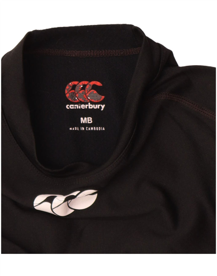 Top gráfico feminino Canterbury manga comprida 11-12 anos poliéster preto médio