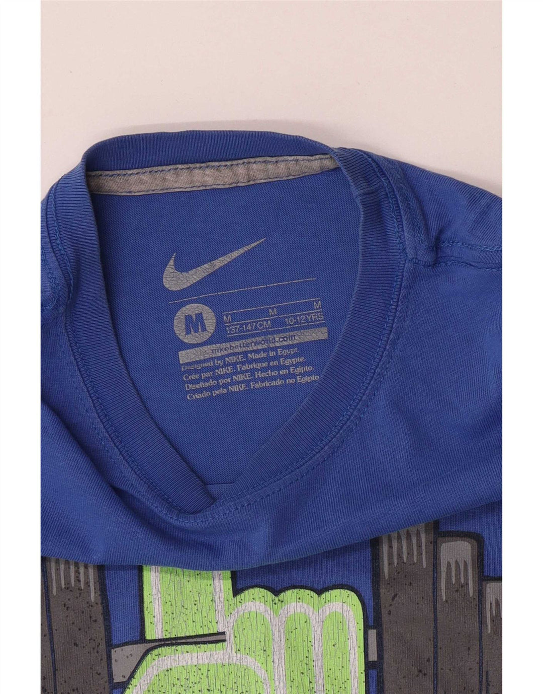 Camiseta Nike Meninos Graphic Top 10-11 Anos Azul Médio