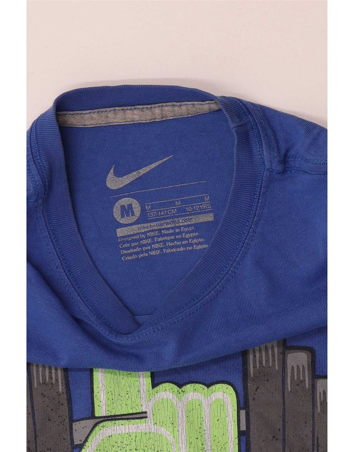 Camiseta Nike Meninos Graphic Top 10-11 Anos Azul Médio