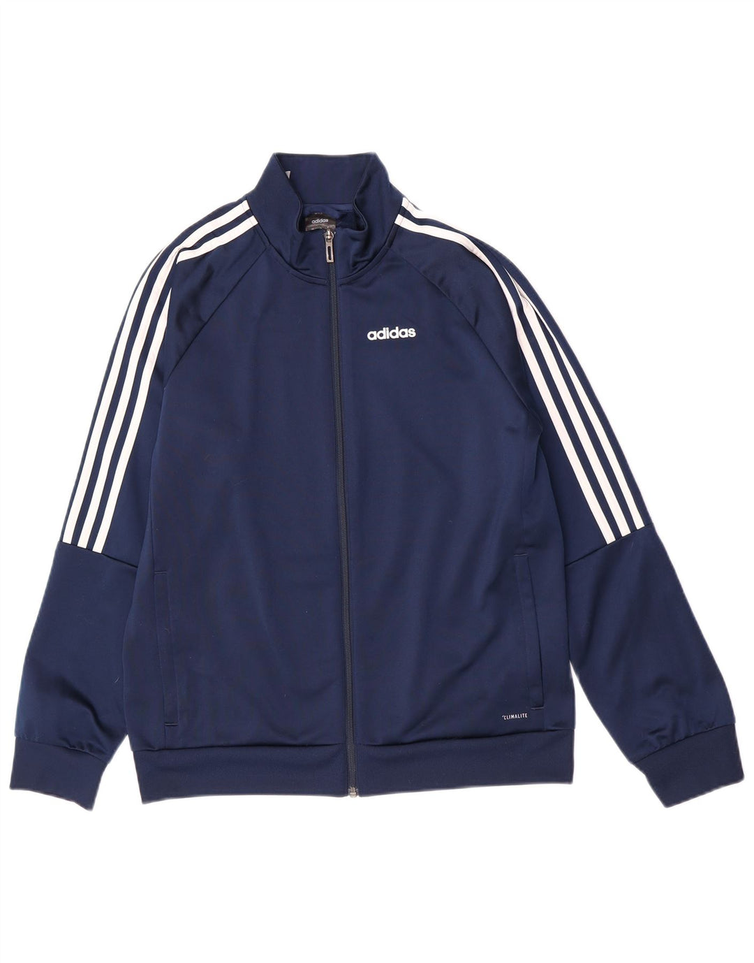 Casaco de treino Adidas Boys Climalite 13-14 anos azul marinho poliéster
