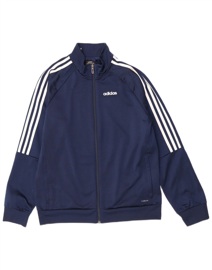 Casaco de treino Adidas Boys Climalite 13-14 anos azul marinho poliéster