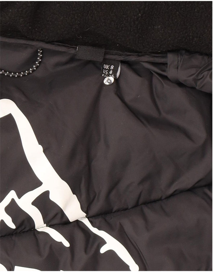 Jaqueta acolchoada com capuz feminina Superdry UK 8 nylon verde pequeno