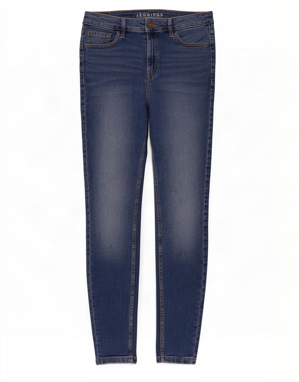 Calça jeans feminina Marks & Spencer UK 12 médio W30 L30 azul algodão