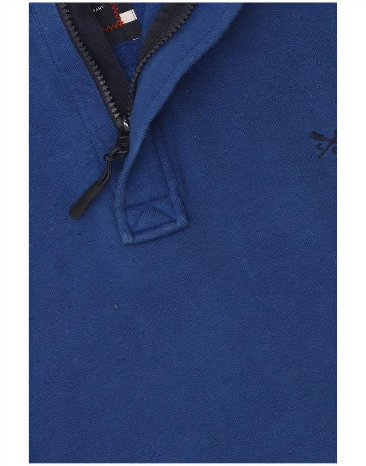 Crew Clothing Mens moletom gráfico jumper pequeno azul colorblock