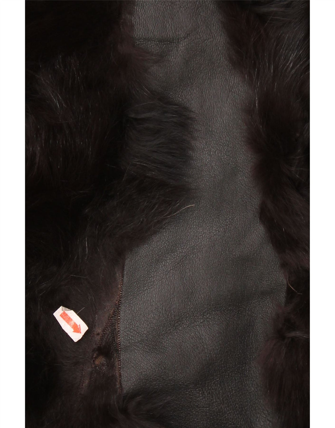 Jaqueta de couro de pele feminina vintage Reino Unido 14 médio preto