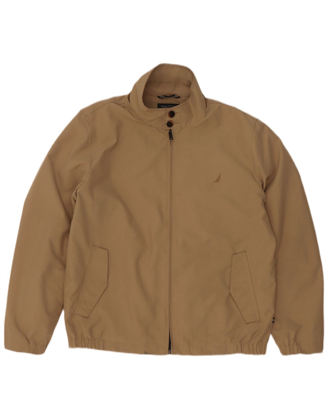 Jaqueta bomber masculina Nautica UK 38 poliéster bege médio