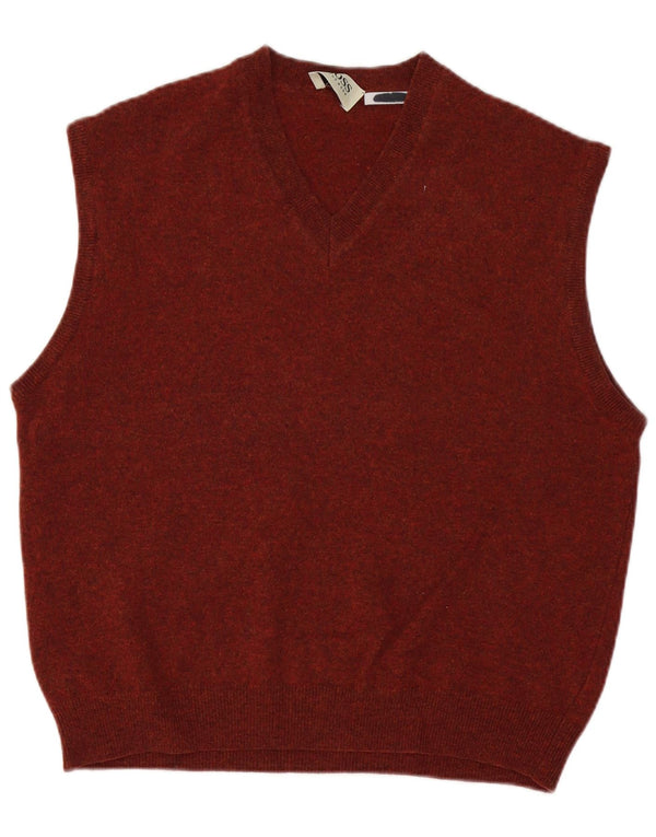 Hugo Boss Mens Vest Tank Top Reino Unido 42 Grande Lã Marrom