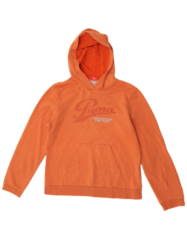 Puma Womens Graphic Hoodie Jumper UK 16 Large  Orange