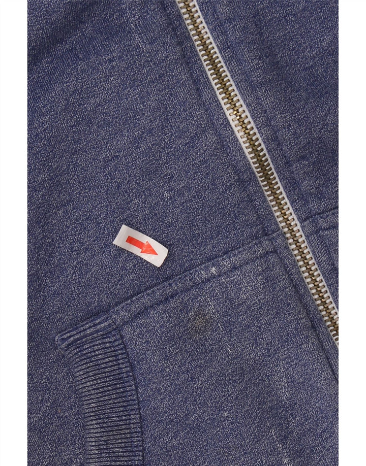 Suéter masculino SUPERDRY com capuz e zíper gráfico pequeno azul algodão