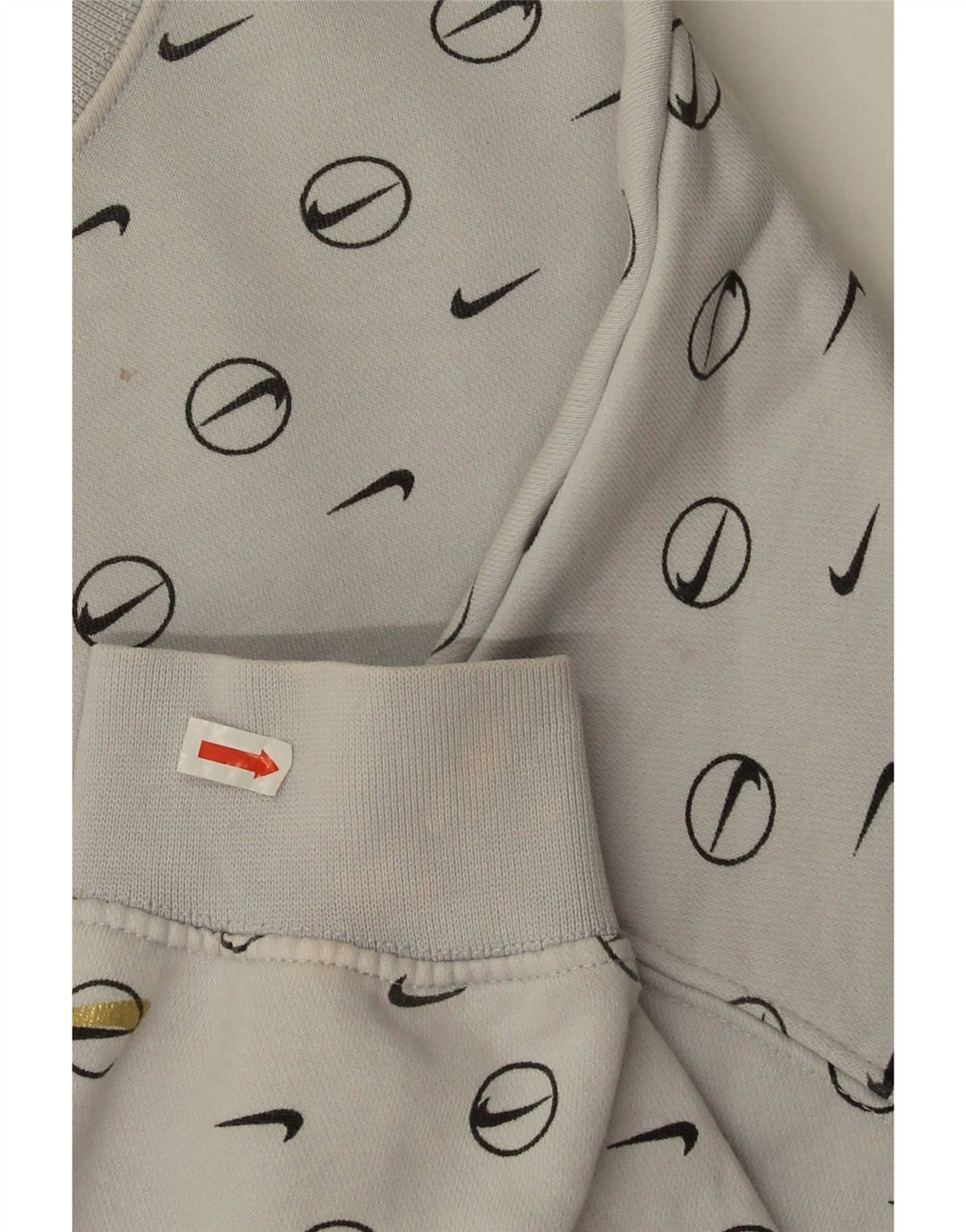 Moletom Nike Feminino Oversized Crop Graphic Jumper UK 10 Pequeno Cinza