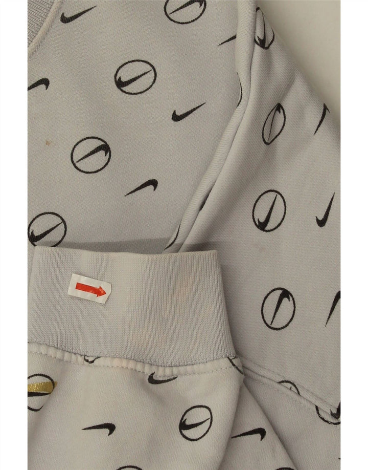 Moletom Nike Feminino Oversized Crop Graphic Jumper UK 10 Pequeno Cinza