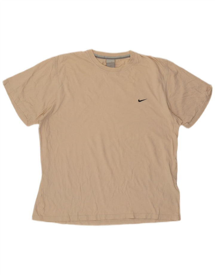 Camiseta masculina Nike Top UK 42/44 grande algodão bege