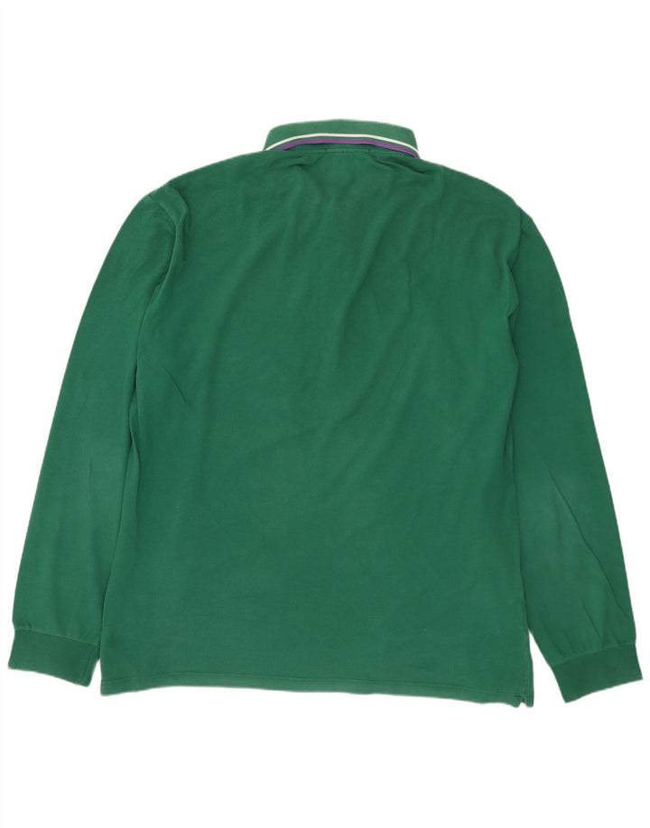 Camisa polo masculina de manga comprida FRED PERRY grande algodão verde