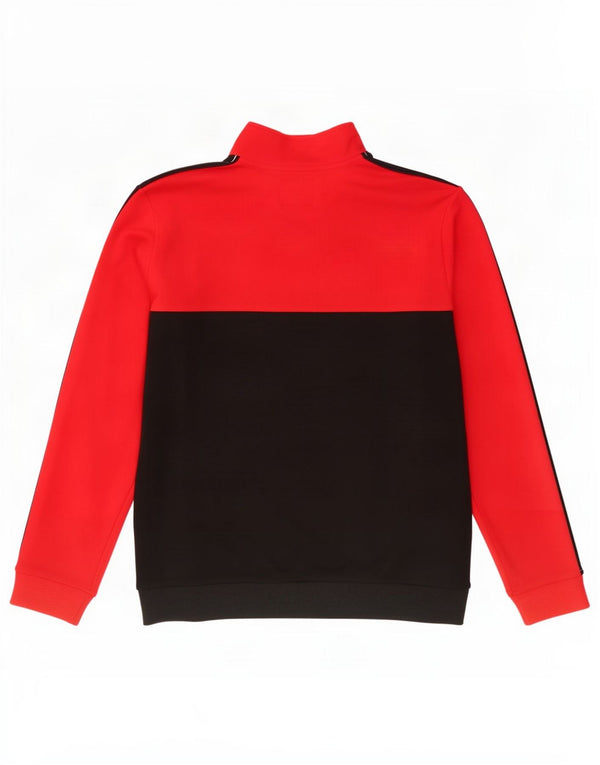 Guess Jaqueta masculina de agasalho gráfico grande rayon preto colorido