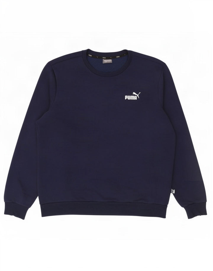 Puma Mens Moletom Jumper XL Azul Marinho Algodão