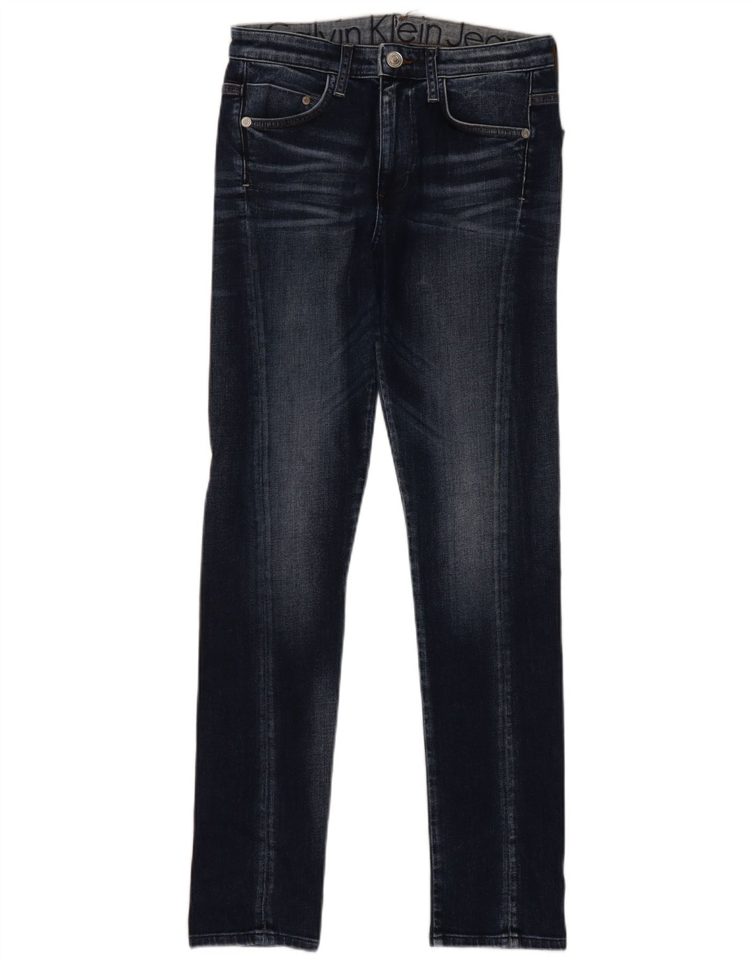 Calvin Klein Jeans Slim Feminino W29 L30 Azul Marinho Algodão
