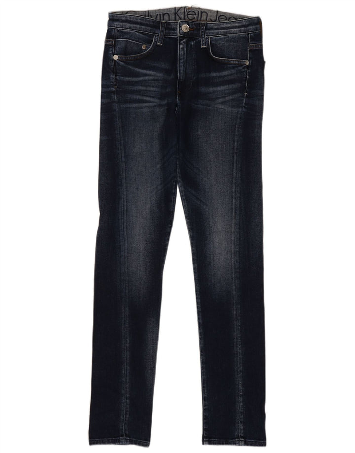 Calvin Klein Jeans Slim Feminino W29 L30 Azul Marinho Algodão