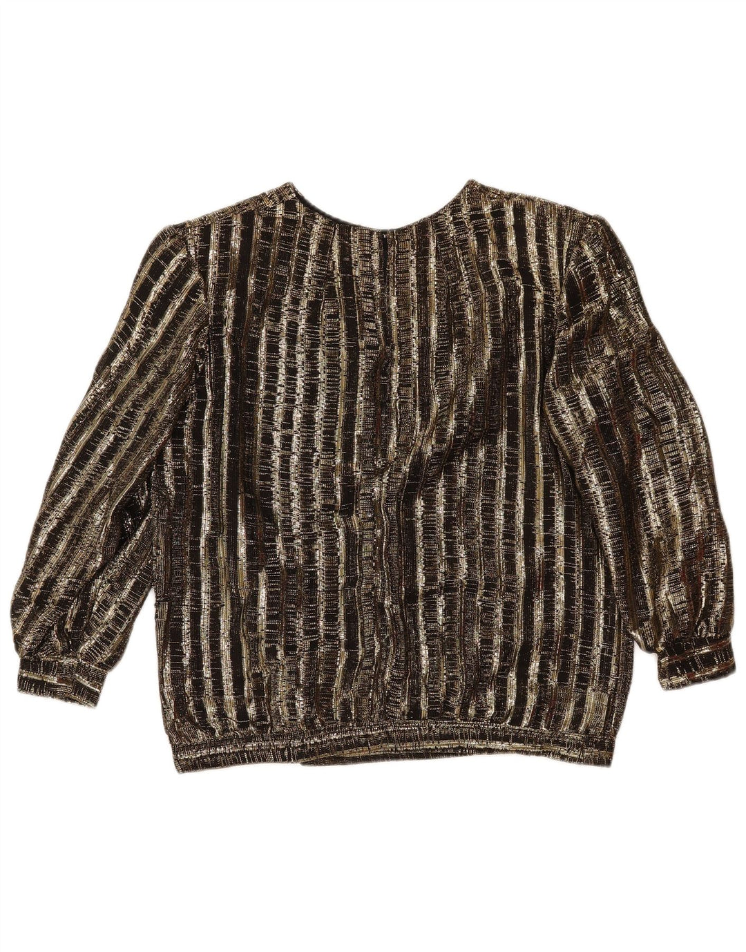 Conjunto de saia feminina vintage de 2 peças UK 14 médio W29 listrado marrom