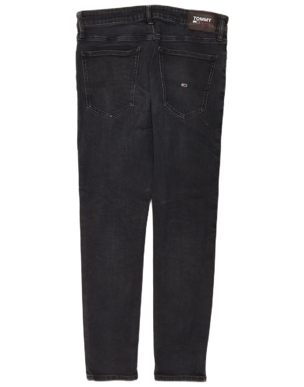 Tommy Hilfiger Masculino Simon Skinny Jeans W34 L30 Algodão Preto