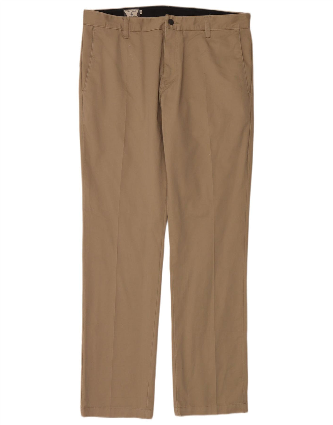 Calça Chino Slim Masculina Volcom W36 L34 Algodão Bege